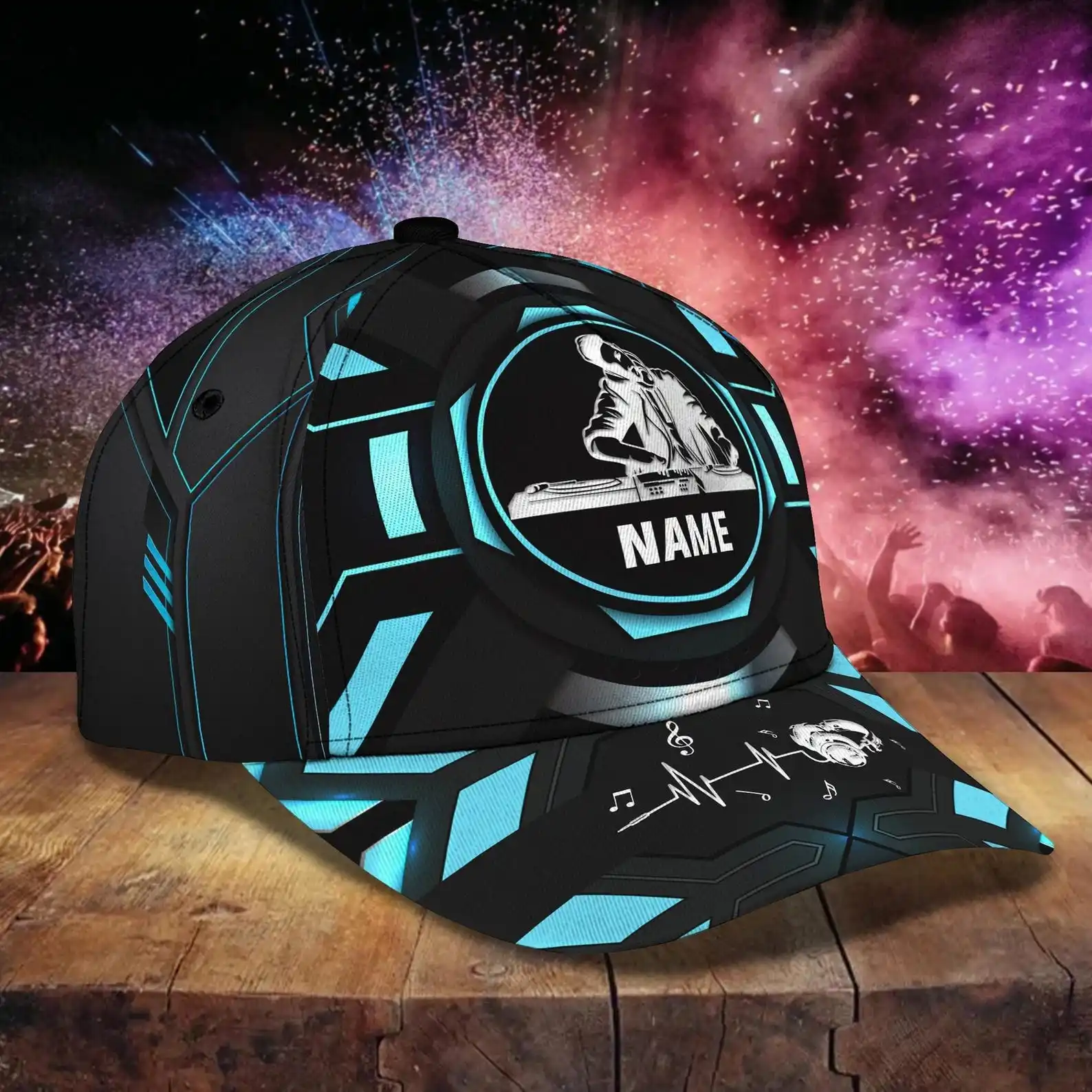 Custom 3D Classic Cap Dj6 Personalized Name Cap, Custom Dj Gifts, Dj Mixer, Disc Jockey Gift, Dj Snapback Cap