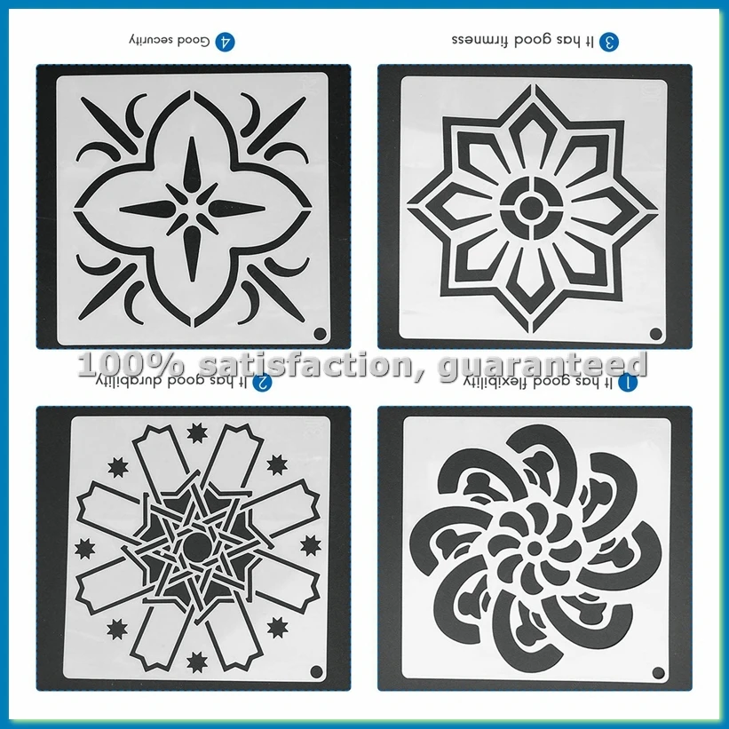 36Pcs Mandala Painting Templates Perfect For DIY Rock Painting Art Canvas Wood Furniture Cards Painting-SPMI