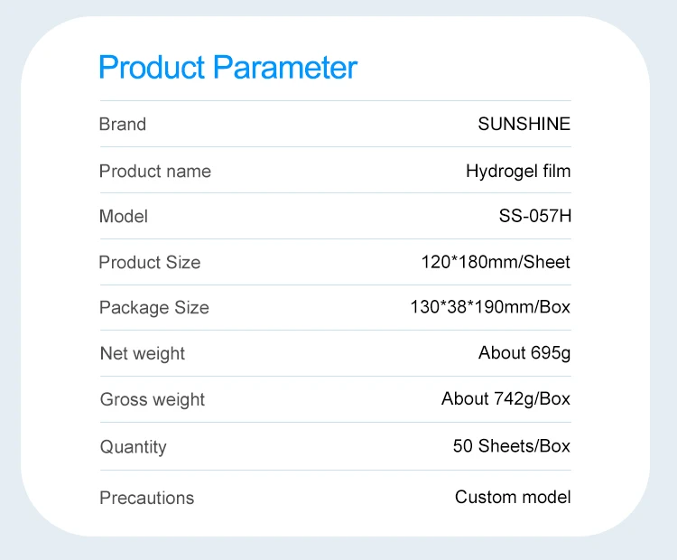 SUNSHINE SS-057H SS-057HB SS-057HE Hydrogelfolie, SS-890c Filmschneidemaschine, Handy-Displayschutzfolie, GF-1 GF-2 – Detail 7