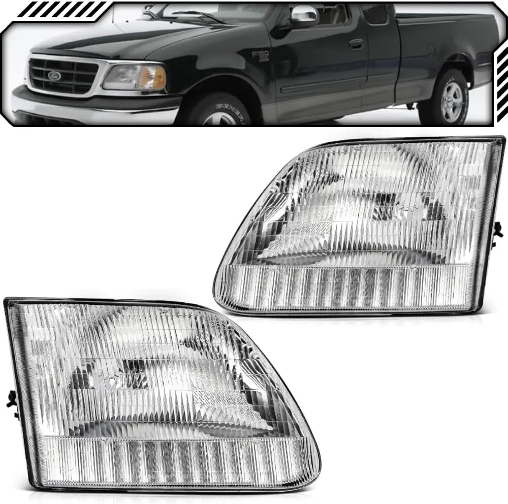 OE نمط مصابيح الهالوجين الأمامية الجمعية استبدال لفورد 97-03 F-150 97-99 F-250 LIGHT DUTY 97-02 EXPEDITION [ FO2502139 FO2503