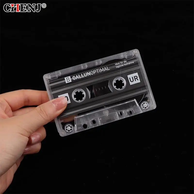 DIY Homemade Metal Reel To Reel Music Audio Standard Recording 90 Min Blank Cassette Tape 1pc Transparent Shell Blank Tape