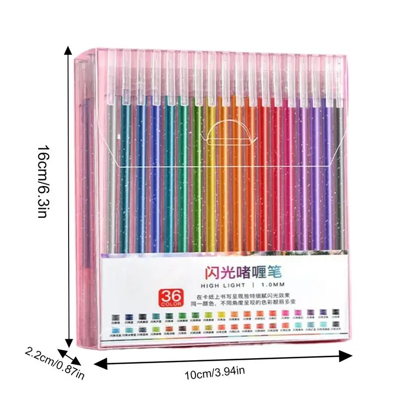 Блестящие гелевые ручки для раскрашивания Цветные гелевые ручки для раскрашивания книг Набор цветных ручек для рисования для детей и взрослых Раскраска