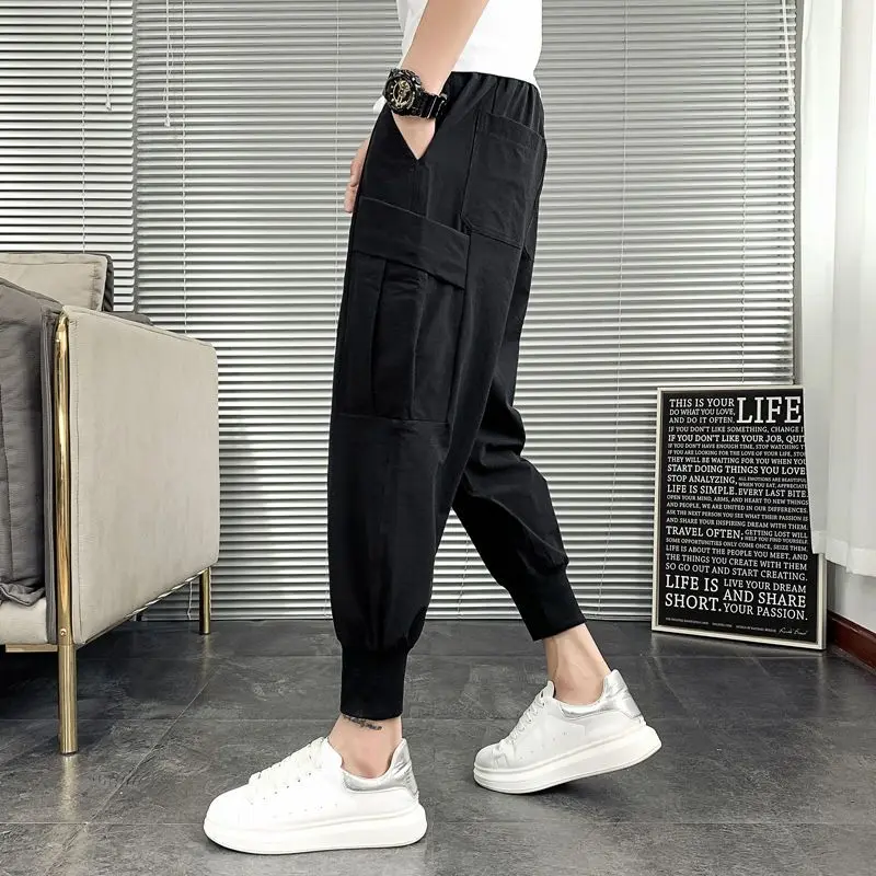 

Big Size Trousers Man Work Wear Pencil Cargo Pants for Men Nylon Luxury Regular Fit Cotton Techwear Aesthetic High Quality Long