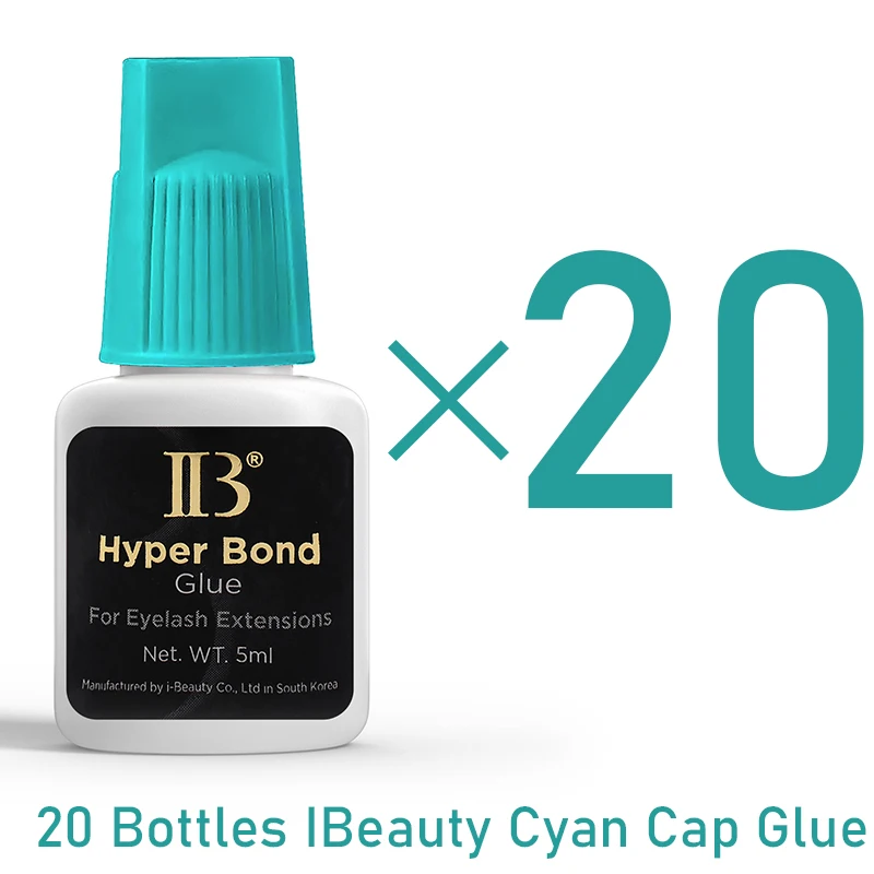 20 Bottles IBeauty Hyper Bond Cyan Cap 5ml 0.5Sec for Eyelash Extensions Glue Makeup Tools Korea Beauty Health Shop Quick Drying