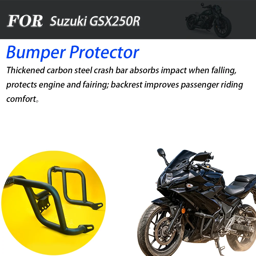 Motorcycle One‑Piece Full Surround Crash Bar Race Anti‑fall Bumper Protector Modified Accessories For Suzuki GSX250R