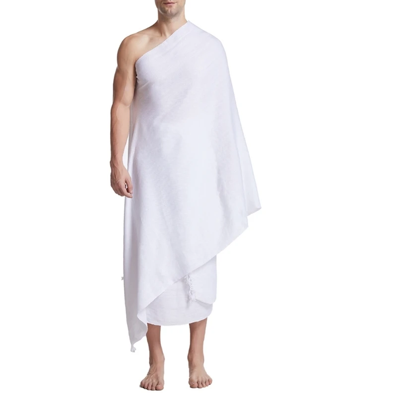 Juego toallas Ihram para hombre, disfraces peregrinación musulmana Umrah y Hajj, cómodos llevar