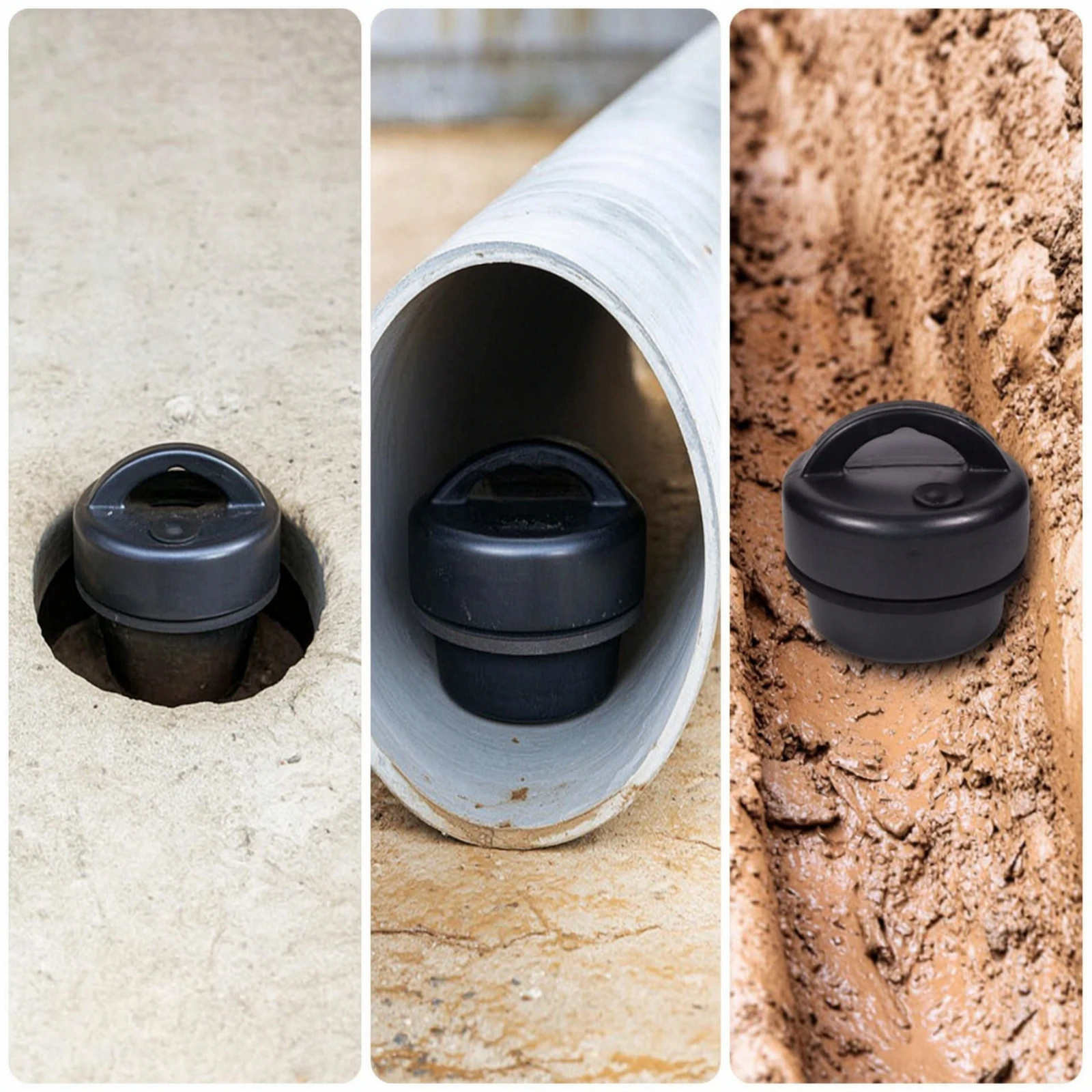 Manure Drain Plug Molded Drainage Plug with Handle Black for Farmers, Barns