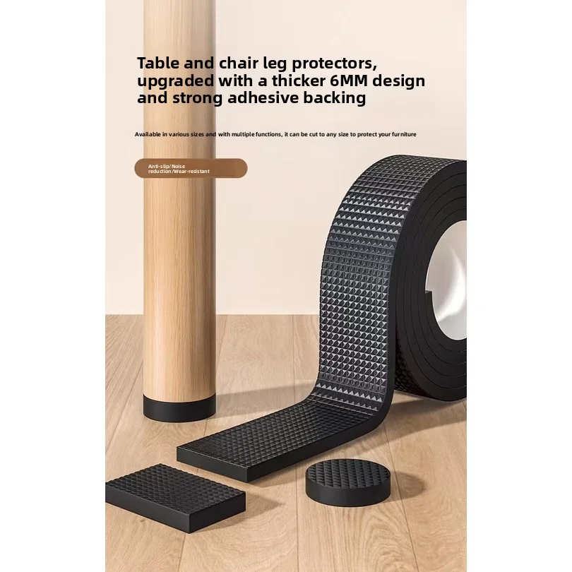 Non Slip Furniture Pads Self Adhesive Rubber Furniture Leg Protectors Heavy Duty Floor Protectors for Chairs Tables Sofas Floors