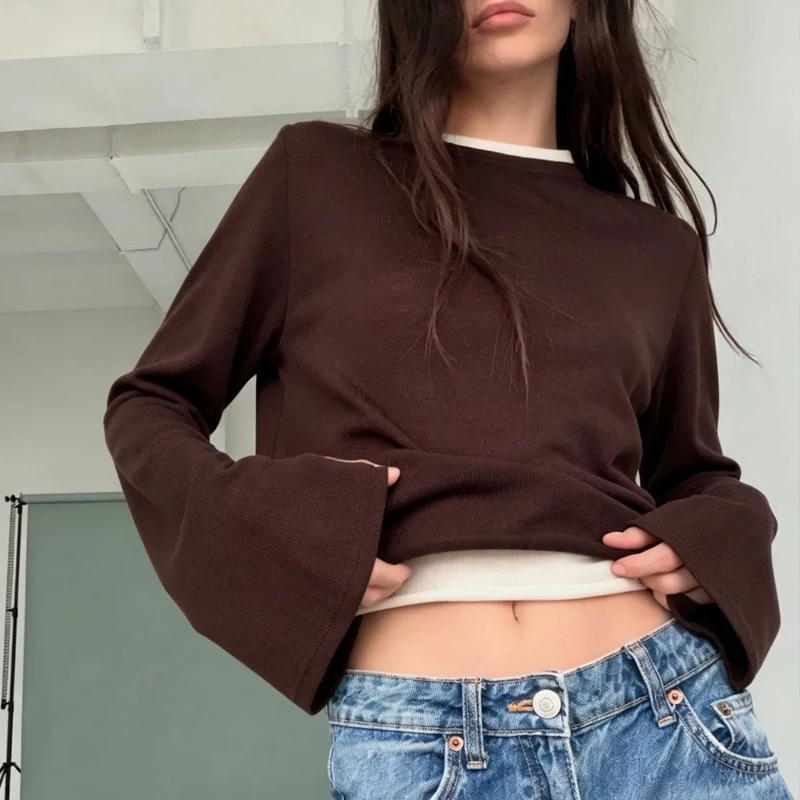 2026 New Western-Style Women's Open-Knit Cover-Ups Sexy Ladies Trendy Loose Long-Sleeve Cooling Ice-Silk Sun-Protection Tops