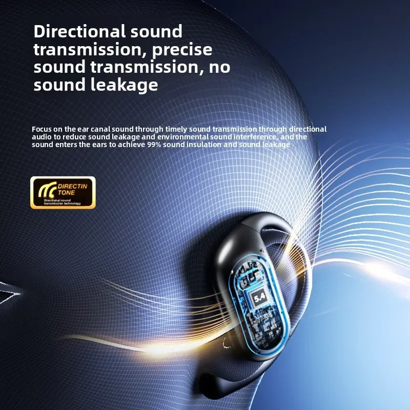 Q17 fones de ouvido esportivos sem fio, bluetooth 5.4, gancho para baixo, esportivo, 60 horas de reprodução, à prova d'água, ipx5