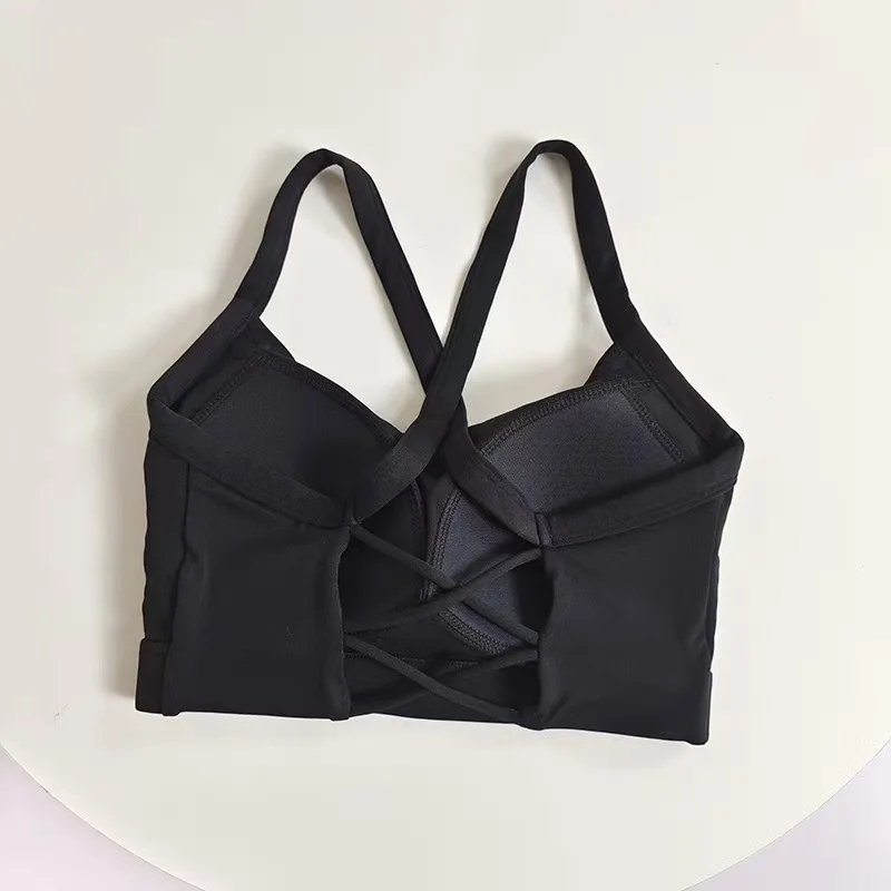 Stoßfester, hochintensiver Fitness-BH mit integrierten Cups, geeignet für Laufen, Yoga, mit atmungsaktivem Rückendesign für Damen. – Detail 8