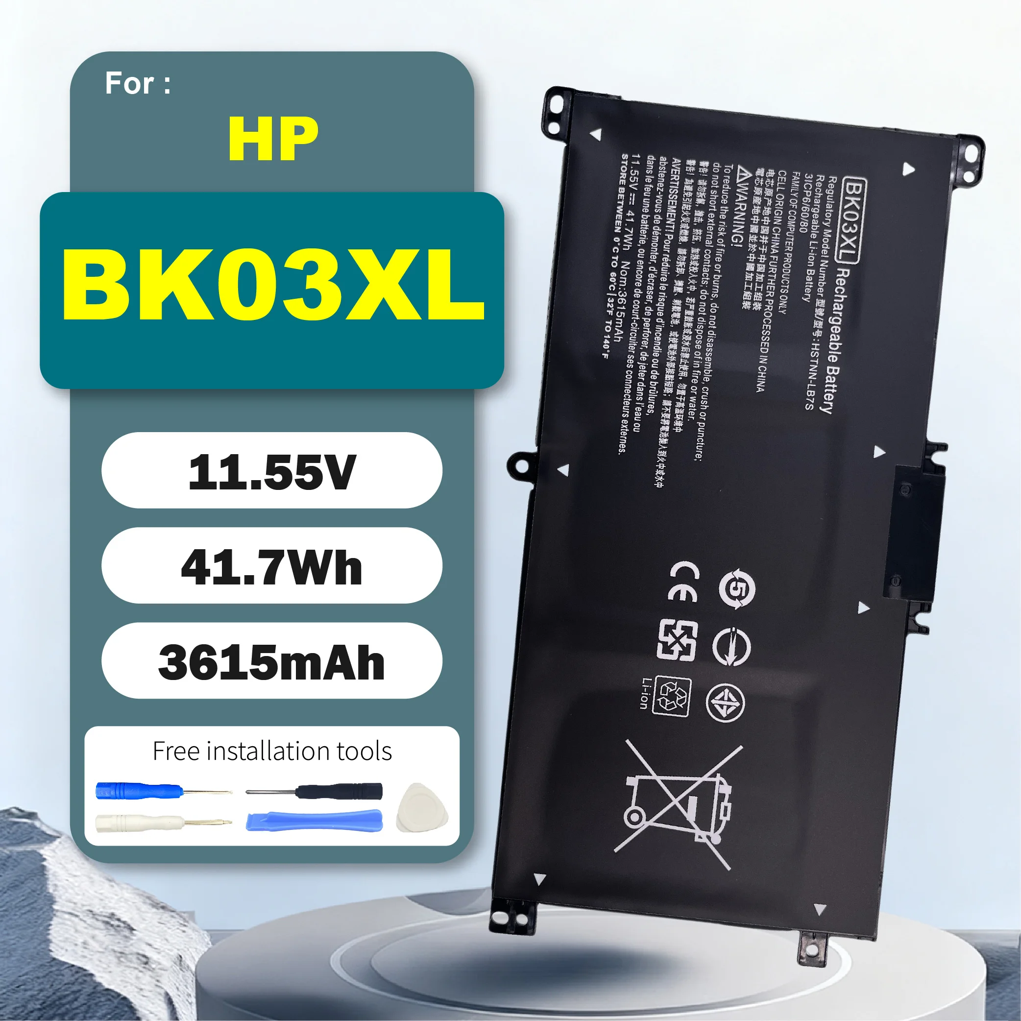 

BK03XL 11.55V Battery for HP Pavilion X360 14-BA000 14m-ba011dx 14m-ba013dx 14m-ba015dx 14m-ba114dx 916811-855 HSTNN-LB7S UB7G