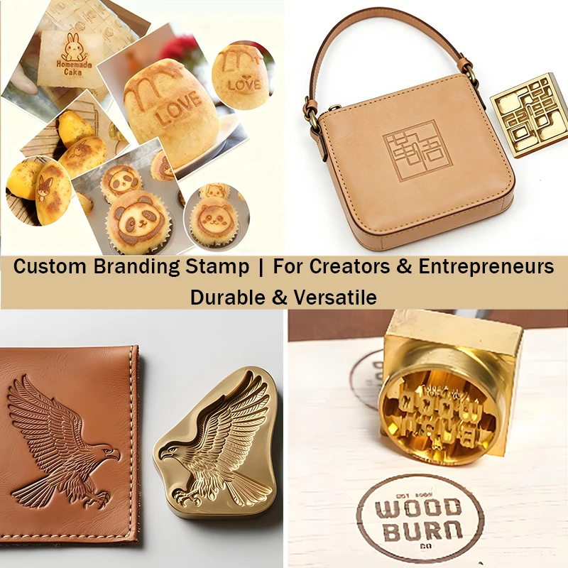 

Custom Branding Iron Stamps Personalized Logo Leather Stamp Brass Embosser Seal Hot Stamping Craft For Wood Cake Baking Handmade