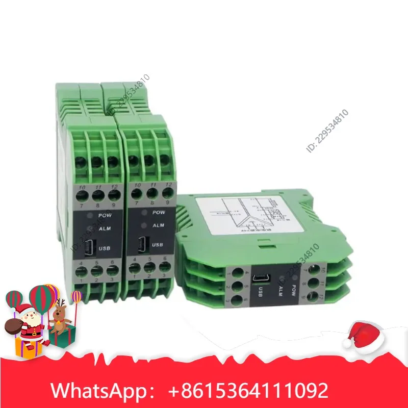 1pcs PT100/two in two out 4-20MA intelligent rail type temperature transmitter distributor universal isolator