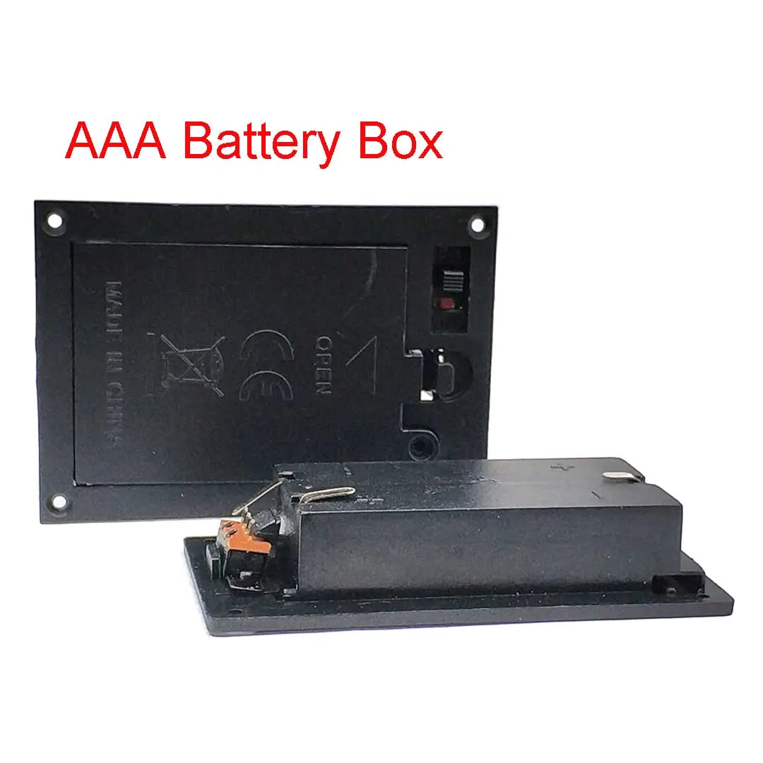 2x3x AAA Rectangular Embedded Battery Holder Storage Box Case with Switch Cover Batteries Shell Plastic