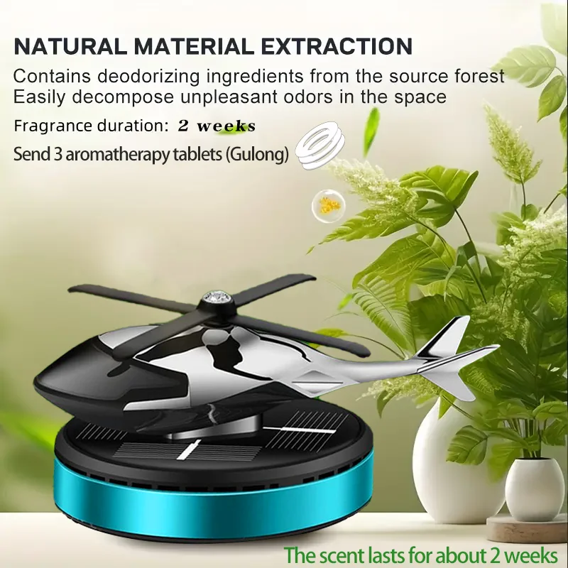 

Aviation Car Air Freshener Solar Energy Rotating Car Scents Alloy Aviation Aircraft Shape Aromatherapy Diffuser For Home Vehicle