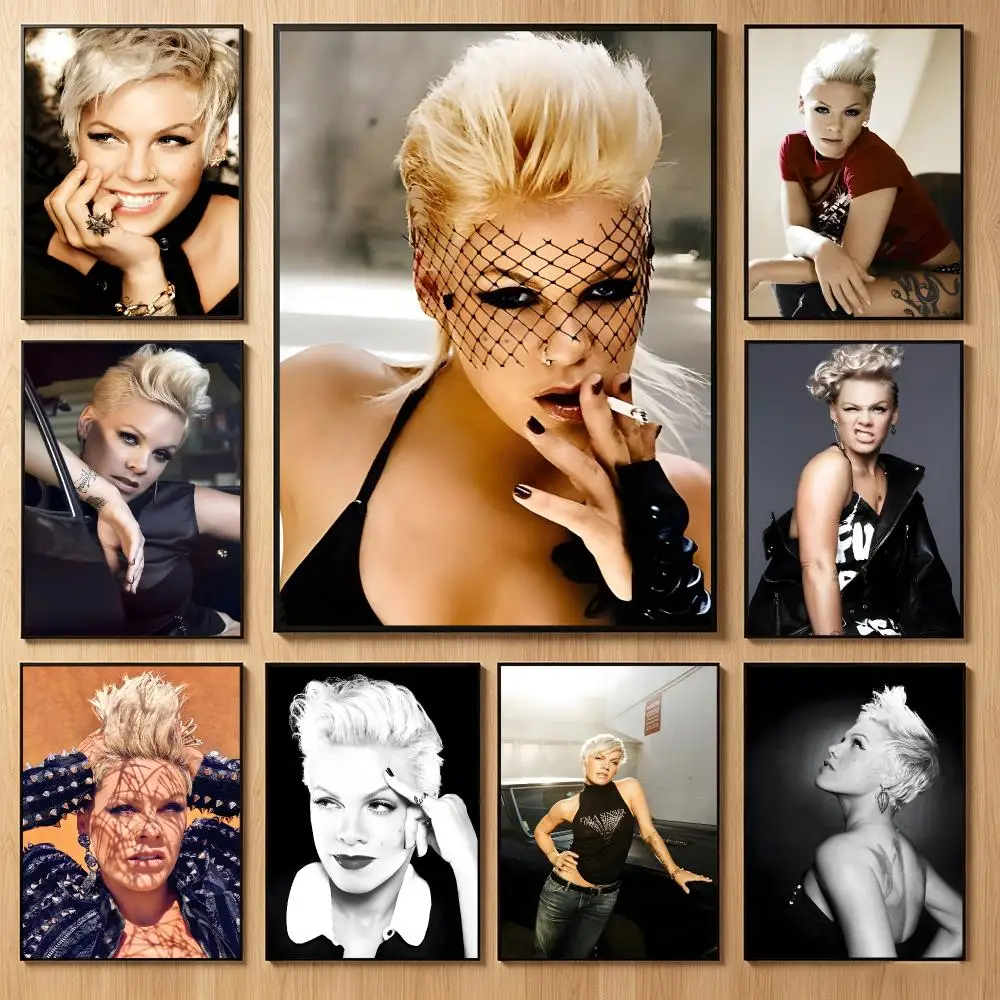 Powerful Vocal Artist A-Alecia Beth Moore Poster Classic Self-Adhesive PP Wall Sticker for Living Room Bar Decor Gift