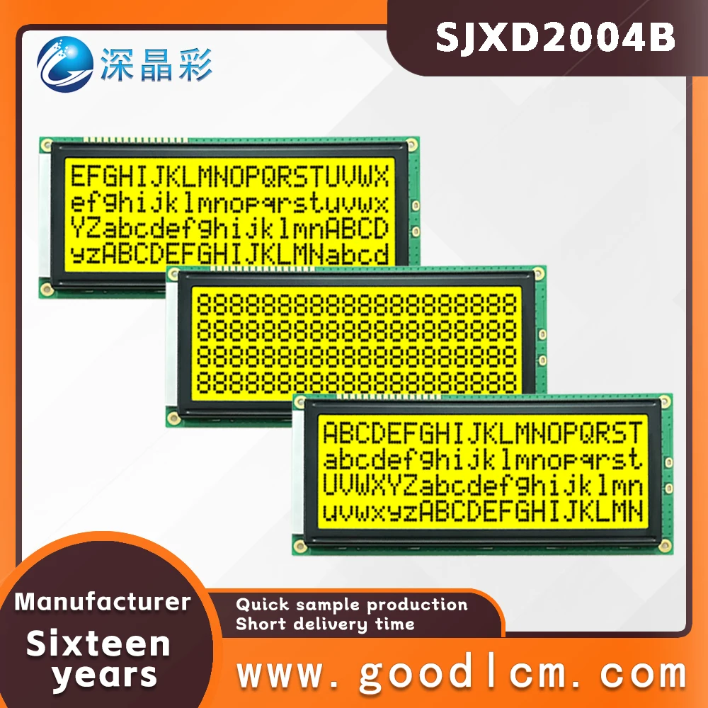 

LCD 2004B display module 20x4 Large Character LCD screen display 20X04 5/3V supply STN Positive ST7066 drive multiple display