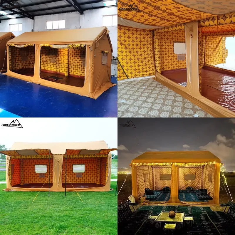 2026Hot Custom Size Portable Oxford Fabric Inflatable Camping Air Tent Waterproof with Middle Eastern Style Model