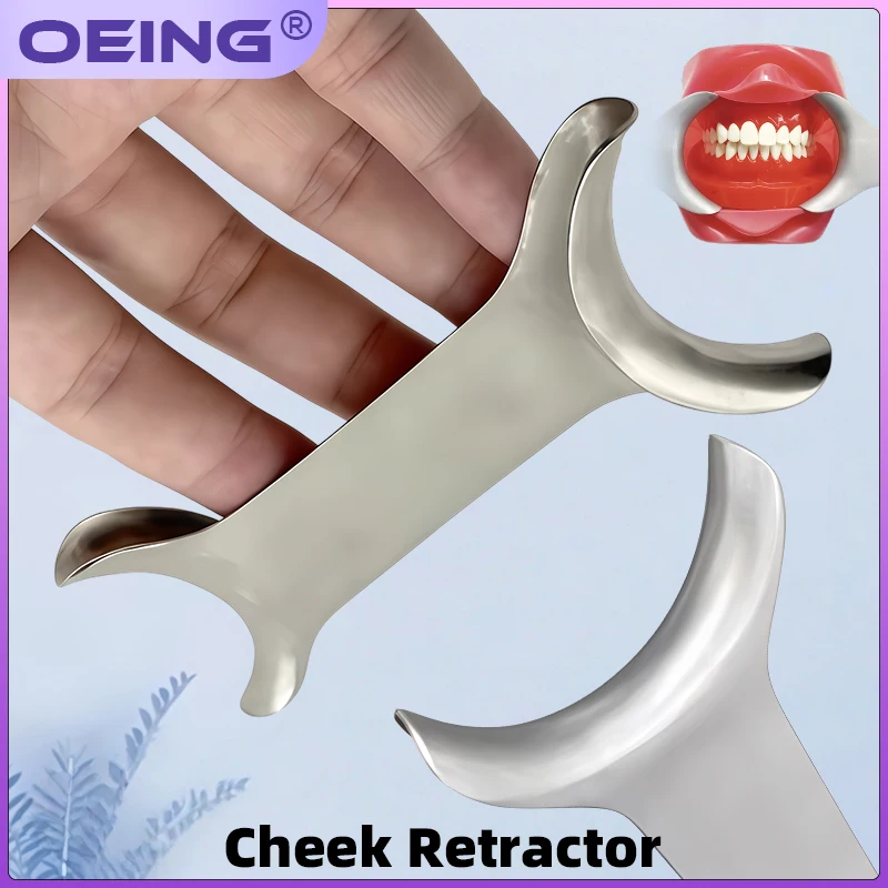 

1Pcs Dental Double-Ended Labial-Buccal Stainless Steel Implant Orthodontic Instrument with Retractor and Lateral View