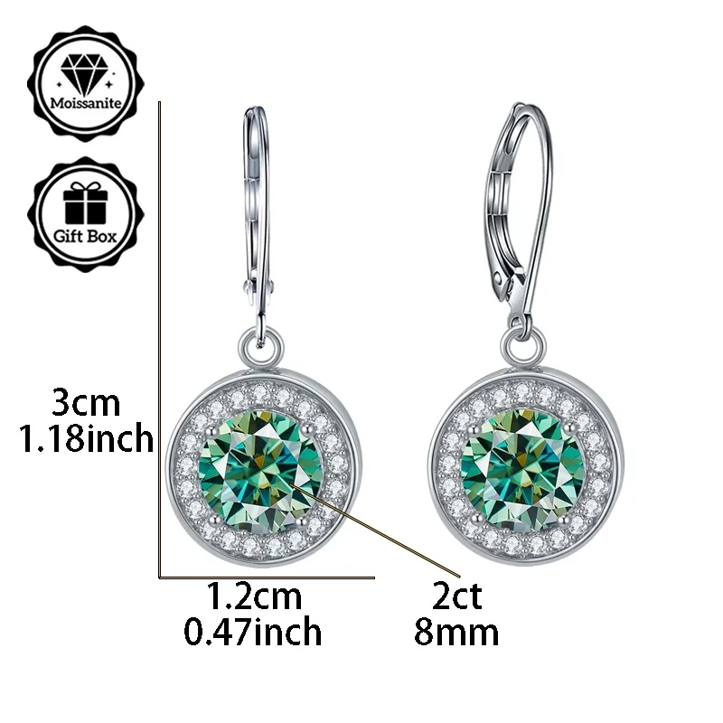 

Серьги LAMVOICE S925 из стерлингового серебра с муассанитом, День святого Валентина, подарок для дочери, дизайнерский товар высокого качества