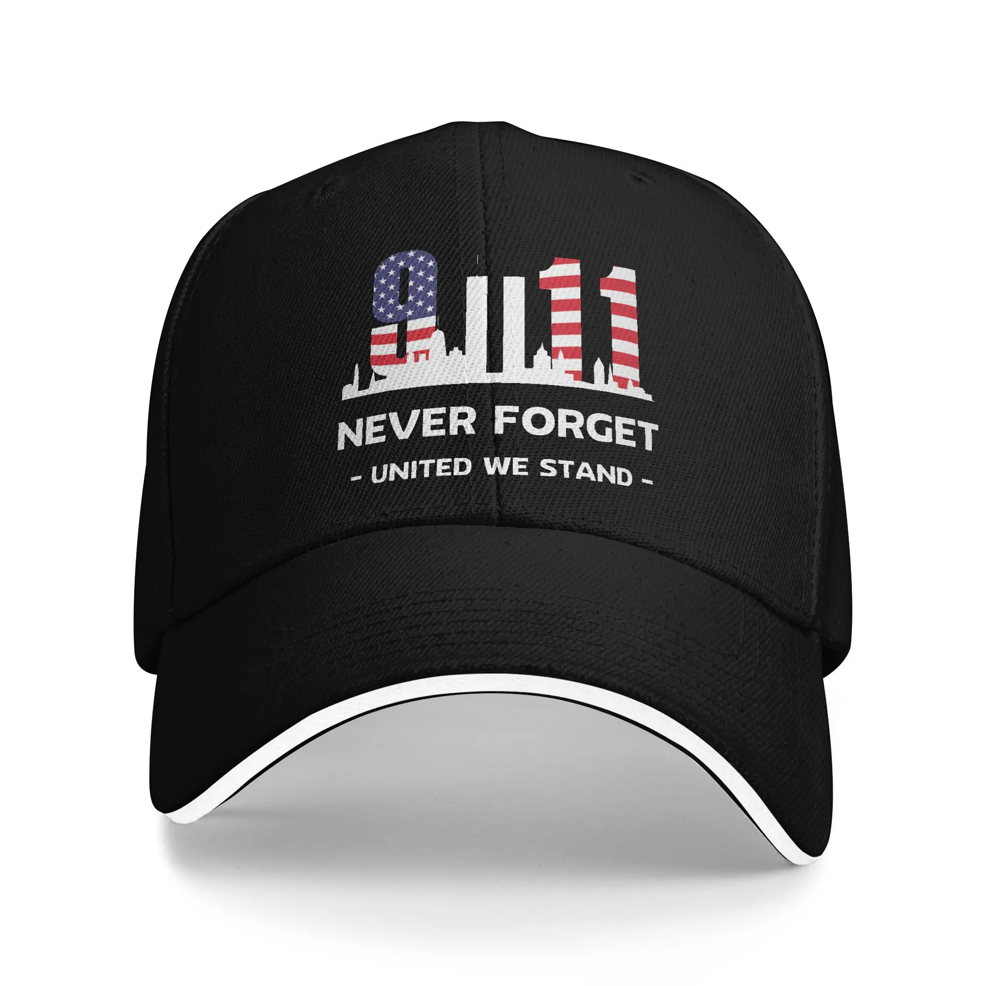 Never Forget September 11 2001 Memorial Day 911 American Flag  Casual Baseball Cap Trucker Hat Sunscreen Hats y2k Baseball Caps