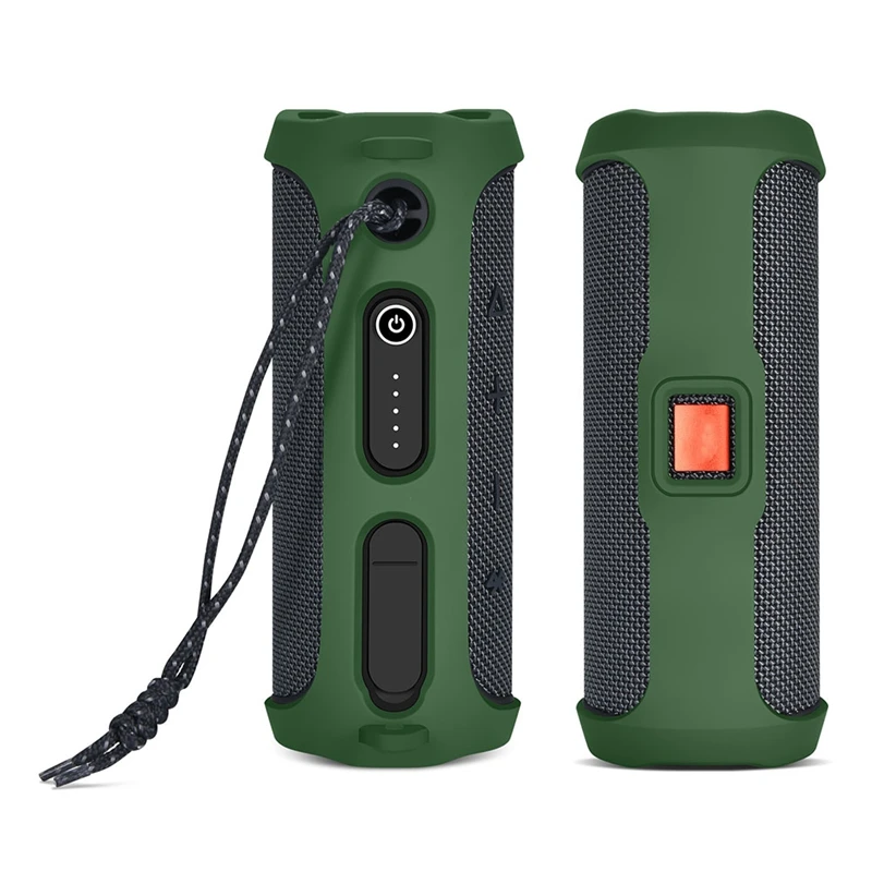 Silicone Cover Case Waterproof Protective Cover Anti Drop+Shoulder Strap For JBL FLIP ESSENTIAL 2 Wireless Speaker