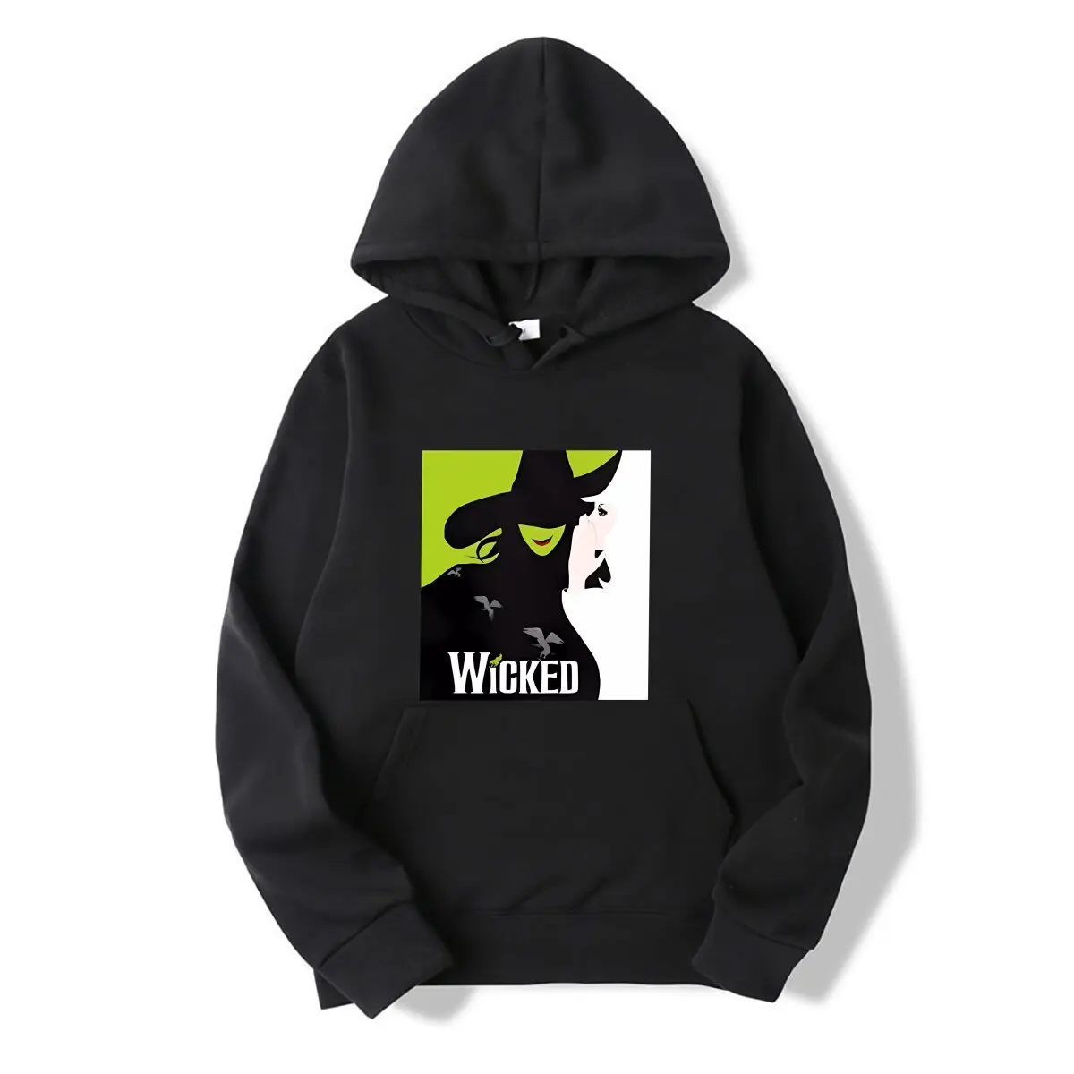 WICKED Broadway Musical Show Logo Men's Black Hooded sweatshirt Size S-4XL