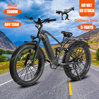 X26B 1000W Powerful Motor Electric Bike 48V13Ah Lithium Battery E Bike Adult Mountain Snow 26*4.0 Inch Fat Tire Electric Bicycle