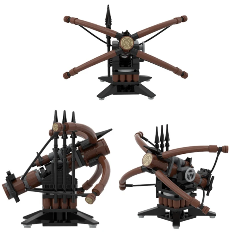 Medieval Military Cannon Navy Scene Building Blocks Artillery Trench Wheeled Coastal Defense Gun Carrier DIY Bricks Kid Toy Gift