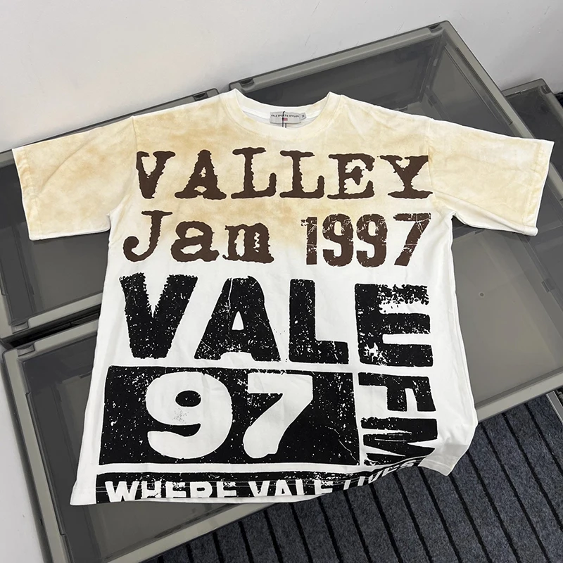 VALE VALLEY Dreams تي شيرت موضة نوعية جيدة غسلها يدويا تي شيرت الرجال النساء الصيف نمط خمر تي شيرت المحملة