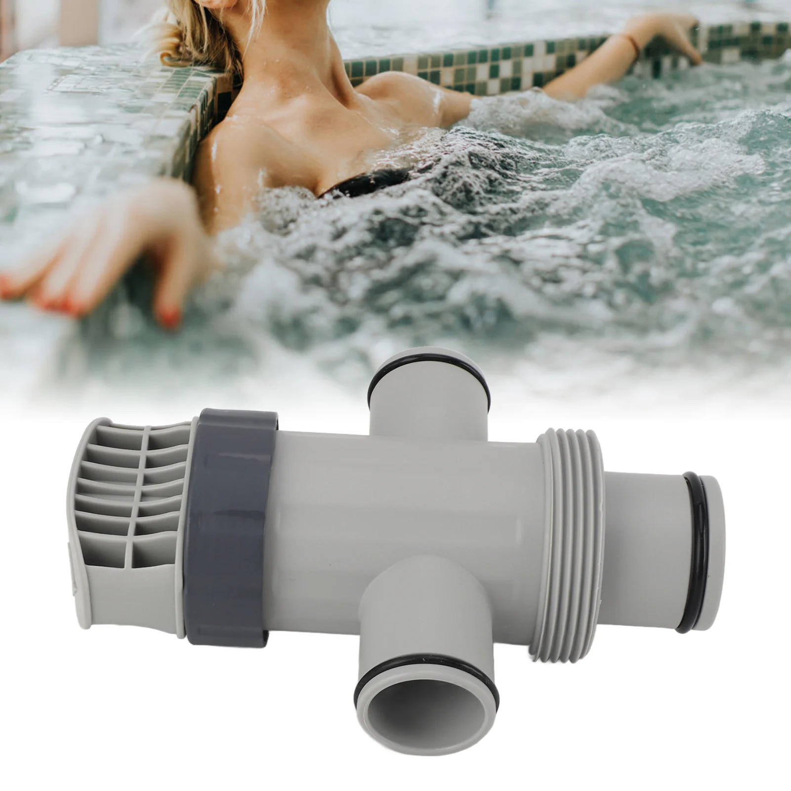 Pool Hose Plunger Valve Dual Split Sealed Washer Pool Plunger Valve Replacement Plastic Leakage Proof for Above Ground Pool