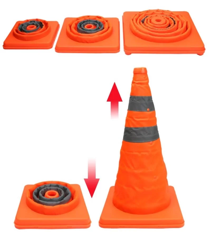 Segnaletica riflettente per il traffico stradale con barriera a cono stradale di sicurezza riflettente scalabile