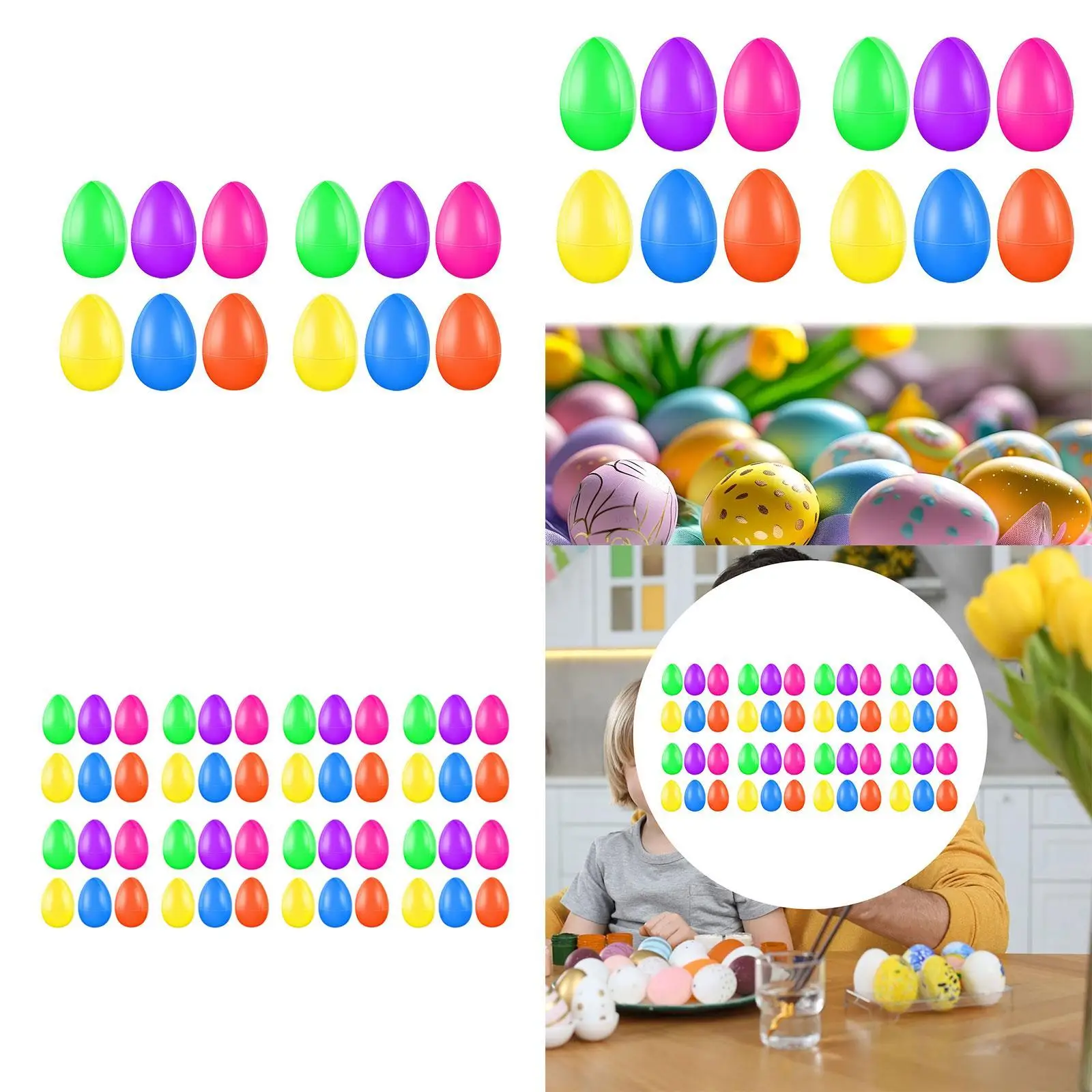 Fillable Easter Eggs Goodie Bag Fillers Practical Colorful Easter Basket Stuffers for Classroom Prize Theme Party Decoration