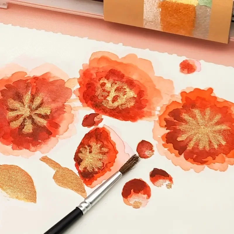 مجموعة ألوان مائية معدنية 20/24/60 لونًا من Yutiars، ألوان مائية صلبة لامعة بيرليسسينت، قابلة للتلوين، مثالية لفن الأظافر، للمبتدئين