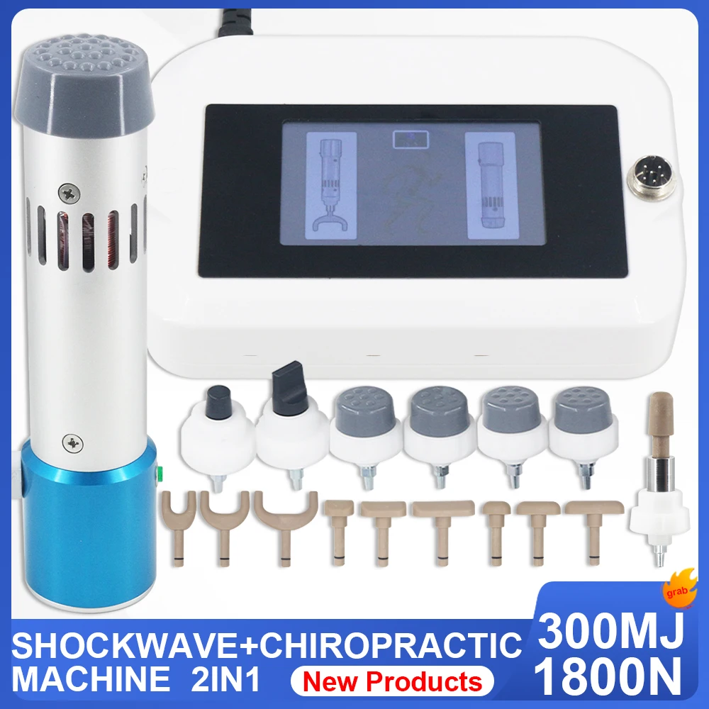 

Shockwave Therapy Machine 300MJ For Erectile Dysfunction Pain Relief Chiropractic Adjust Tools 2 IN 1 Electric Correction Gun