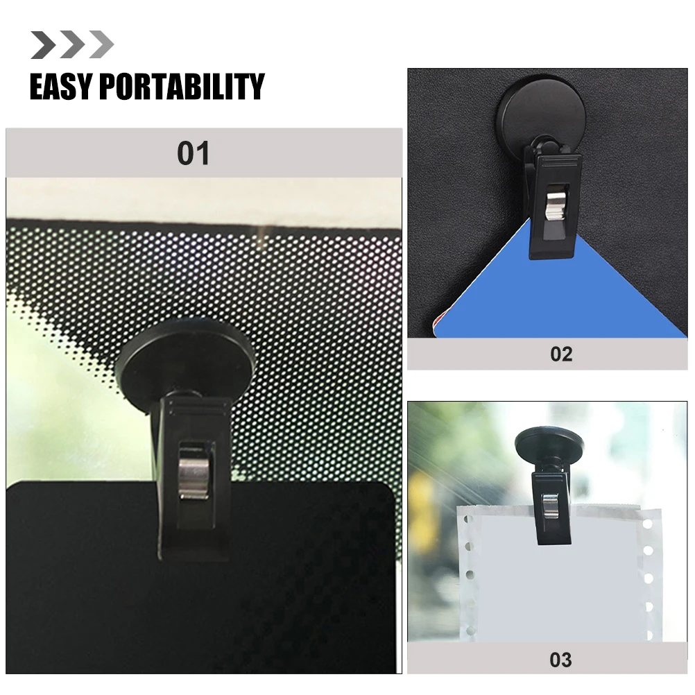 

2 Pcs Car Ticket Holder Self Adhesive Clip Cards Access Parking Permits Tags Compact Storage Car Mounted