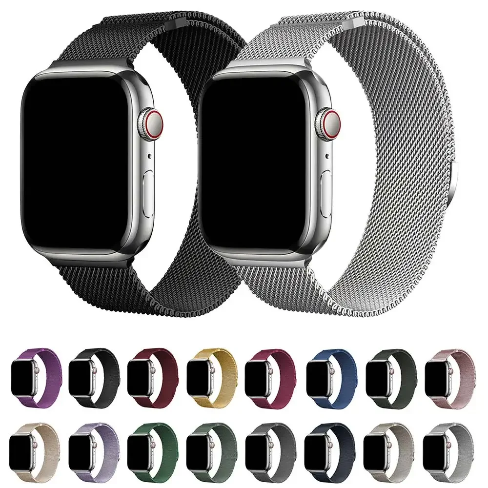 حزام للساعة ، أربطة سوار ميلانيزي ، سلسلة iWatch 10 ، 9 ، 3 ، 6 ، 5 ، SE ، 7 ، 8 Ultra 2 ، 46 ، 42 ، 44 40 ، 45 ، 49 ، 41