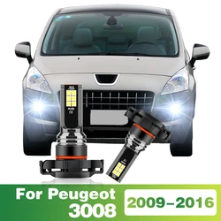 2X LED Fog Light Bulbs 5202 5201 PS24W Fog Lamps 12V 6000K 3030SMD For Peugeot 3008 MPV 2009 2010 2011 2012 2013 2014 2015 2016
