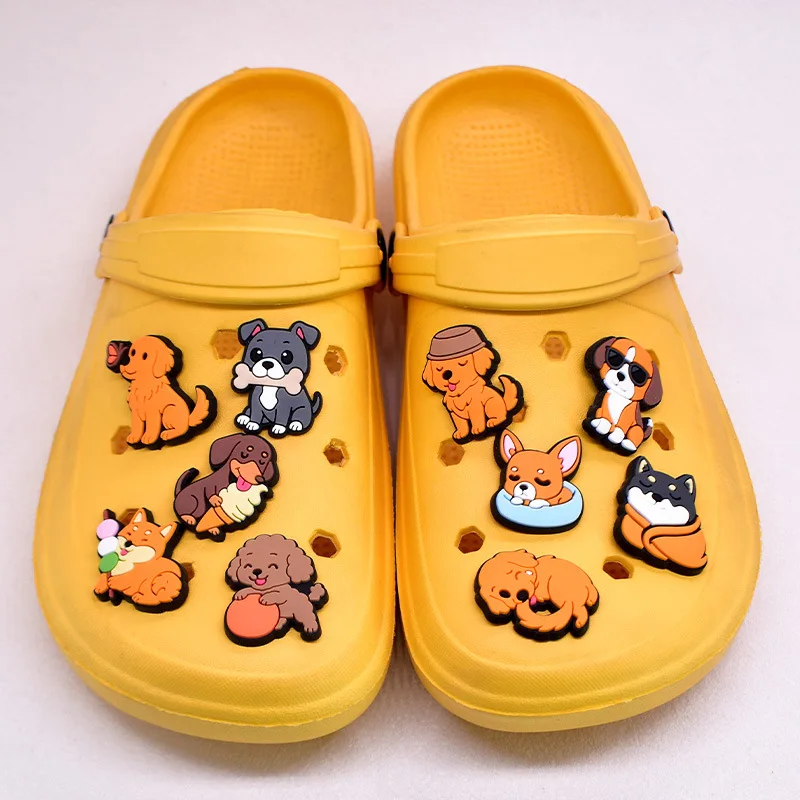Doggy Cartoon Shoe Charms Cute for Kids Waterproof PVC Shoe Decorations Compatible with Croc for Boys and Girls Party Favors