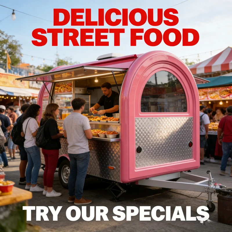 Fully Equipped Mobile Food Trailer Ice Cream & BBQ Vending with Snack Machine Commercial Concession Trailer for Sale