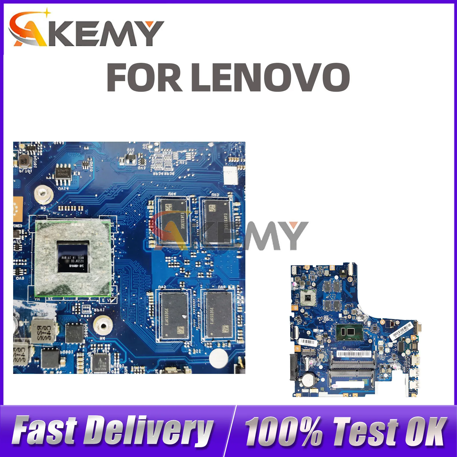 

For LENOVO Ideapad 500-15ISK 5B20K34637 Notebook Motherboard LA-C851P I3 I5 I7 6th Gen CPU V2G 100% Tested