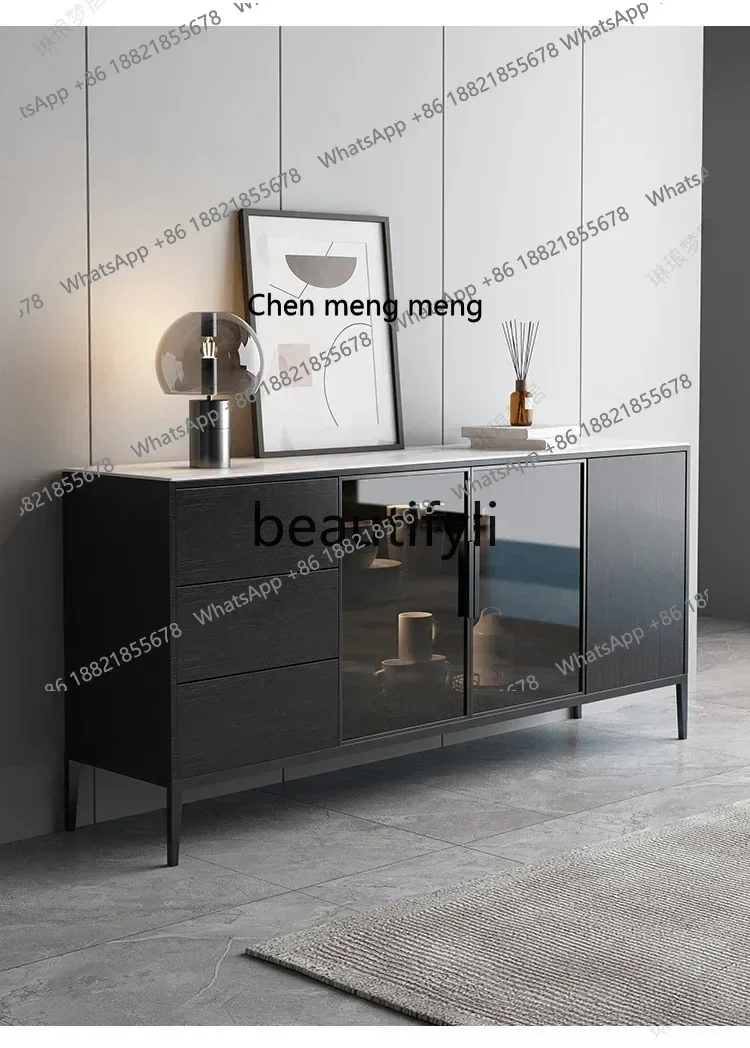 M178 A Solid wood dining side cabinet Modern simple entrance cabinet Living room wall locker Dining room wine cabinet