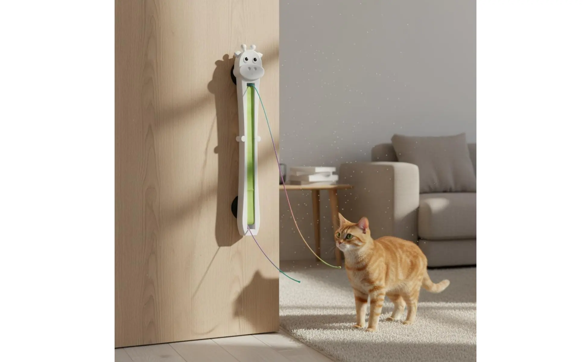 Automatic Flying Rope Cat Toy Easy-Mount Installation Electronic Cat String Toy Pet Supplies Promotes Exercise Relieves Boredom