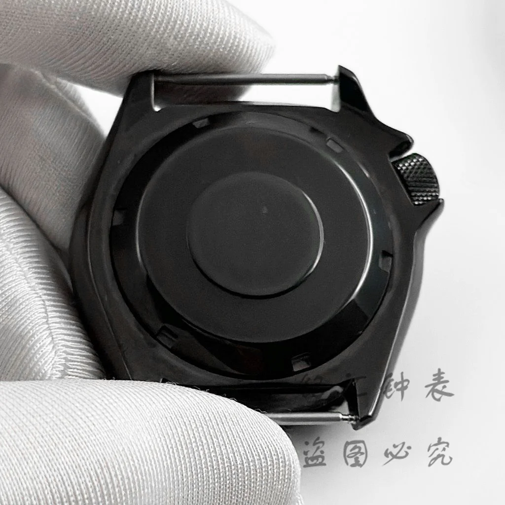 42mm PVD Black Ring Watch Case With Sloping Bezel For NH34 NH35 NH36 NH38 NH70 NH72 Movement 28.5mm Dial Mods 007 Case