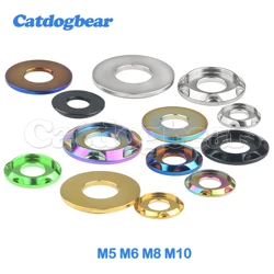 Catdogbear Titanium Washers M5 M6 M8 M10 Step Gasket for Bicycle Motor Bike