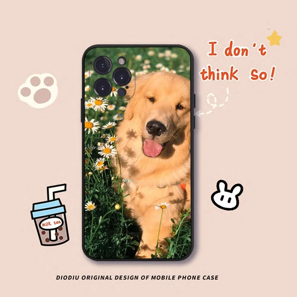 Golden Retriever Friend Phone Case Silicone Soft For iphone 15 14 13 12 11 Pro Mini XS MAX 8 7 6 Plus X 2020 XR Shell