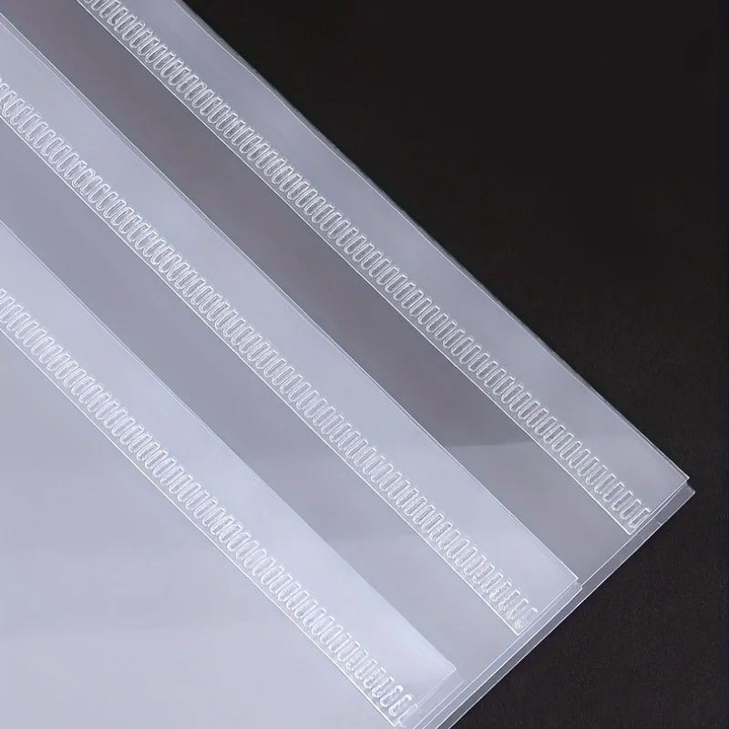 10pcs Classic A4 Transparent Plastic File Envelopes with Snap Closure, PP Material Office Document Organizer Bags for Storage an