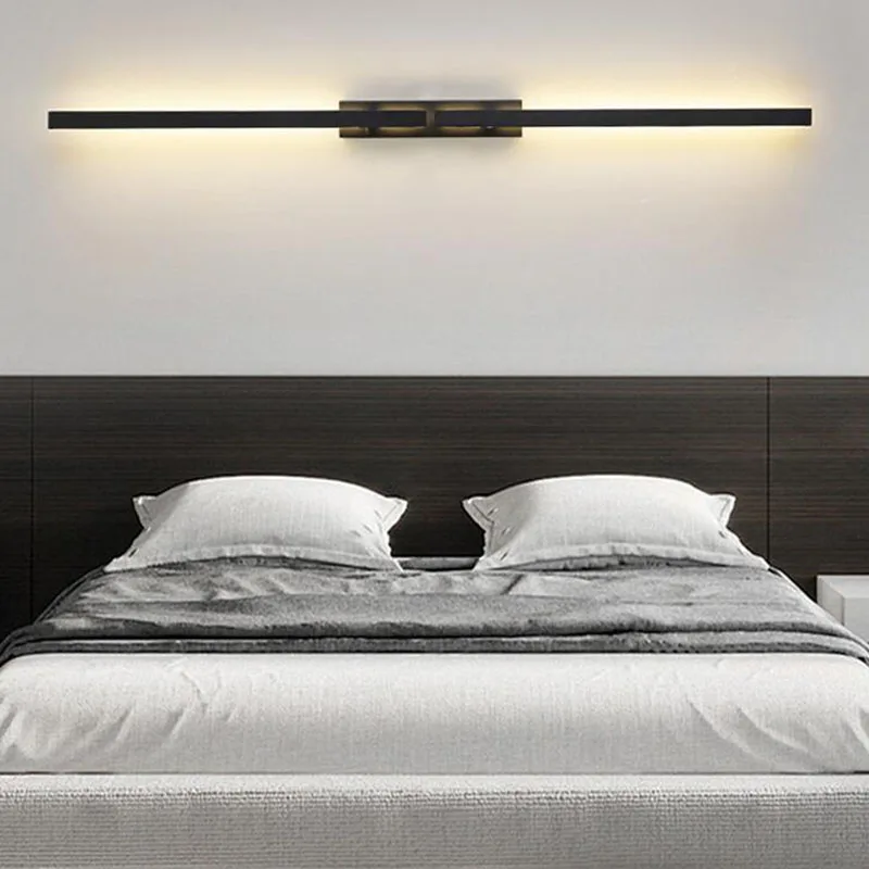 

Modern Deformable linear tube LED wall lamp up down background opposite wall light LED bedside foyer corridor Decor Lighting