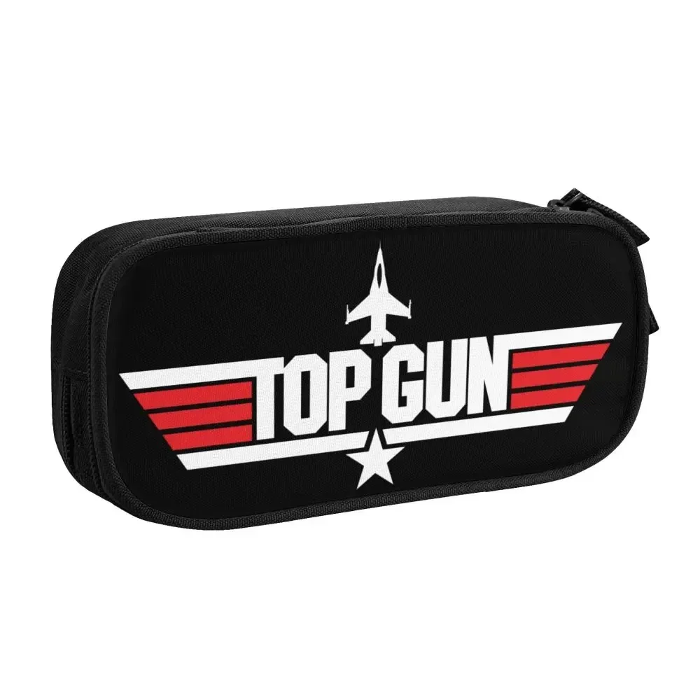 

Top Gun Air Force Fighter Jets Logo Pencil Pen Case Stationery Bag Pouch Holder Box Organizer for Teens Girls Adults Student